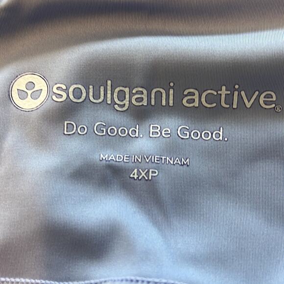NWOT SOULGANI ACTIVE BALI BEACH BABE STRONG SOUL LEGGINGS Size 4XP - Picture 6 of 7